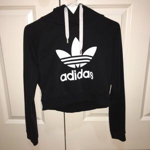 Black adidas crop top sweater